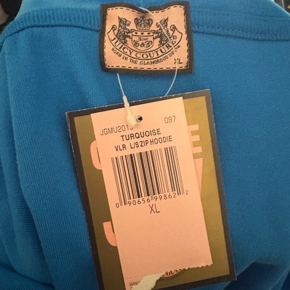 NWT Juicy Couture Royal Couture Vintage y2k zip hoodie size XL - Picture 5 of 5
